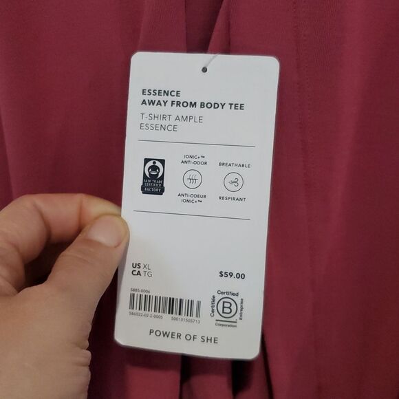 Athleta Essence Away From the Body Tee in Mauve Size XL - Picture 13 of 14